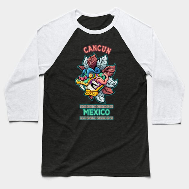 Cancun Mexico Baseball T-Shirt by LiquidLine